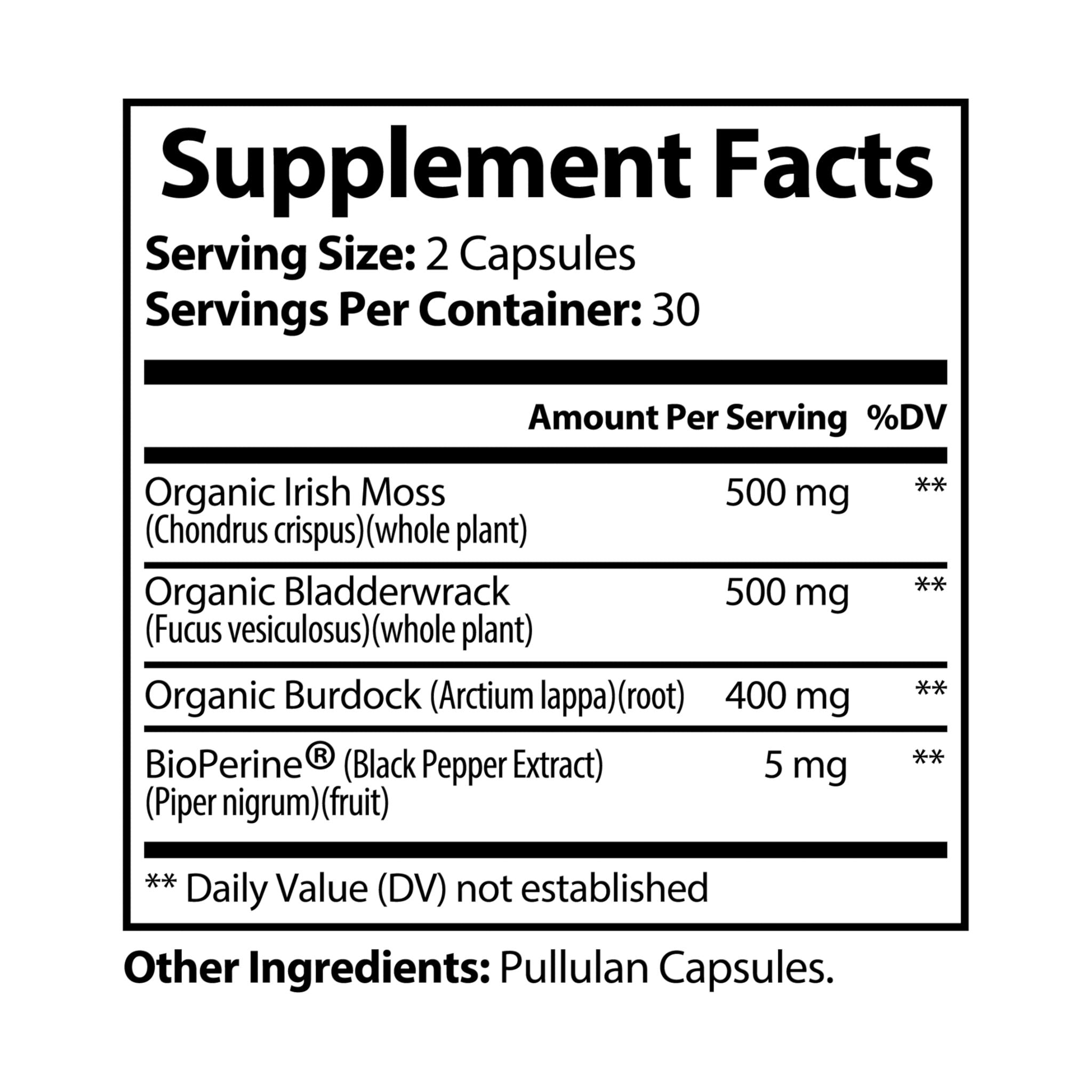 Base Camp Vital Sea Moss Supplement (60 Capsules)