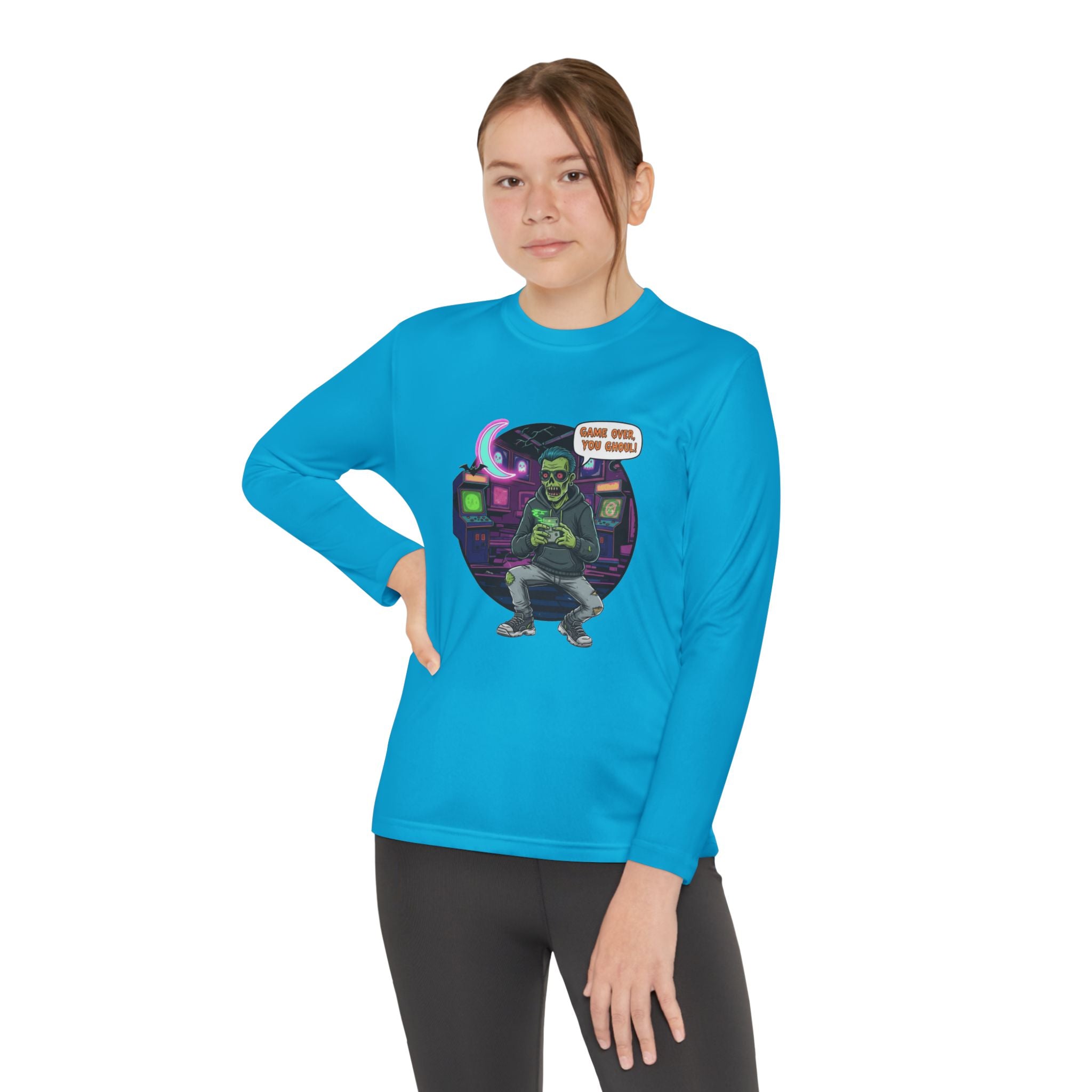 Youth Long Sleeve Tee, Gamer Shirt, Kids Graphic Tee, Halloween Costume Top, Fun Kids Apparel, Birthday Gift for Boys