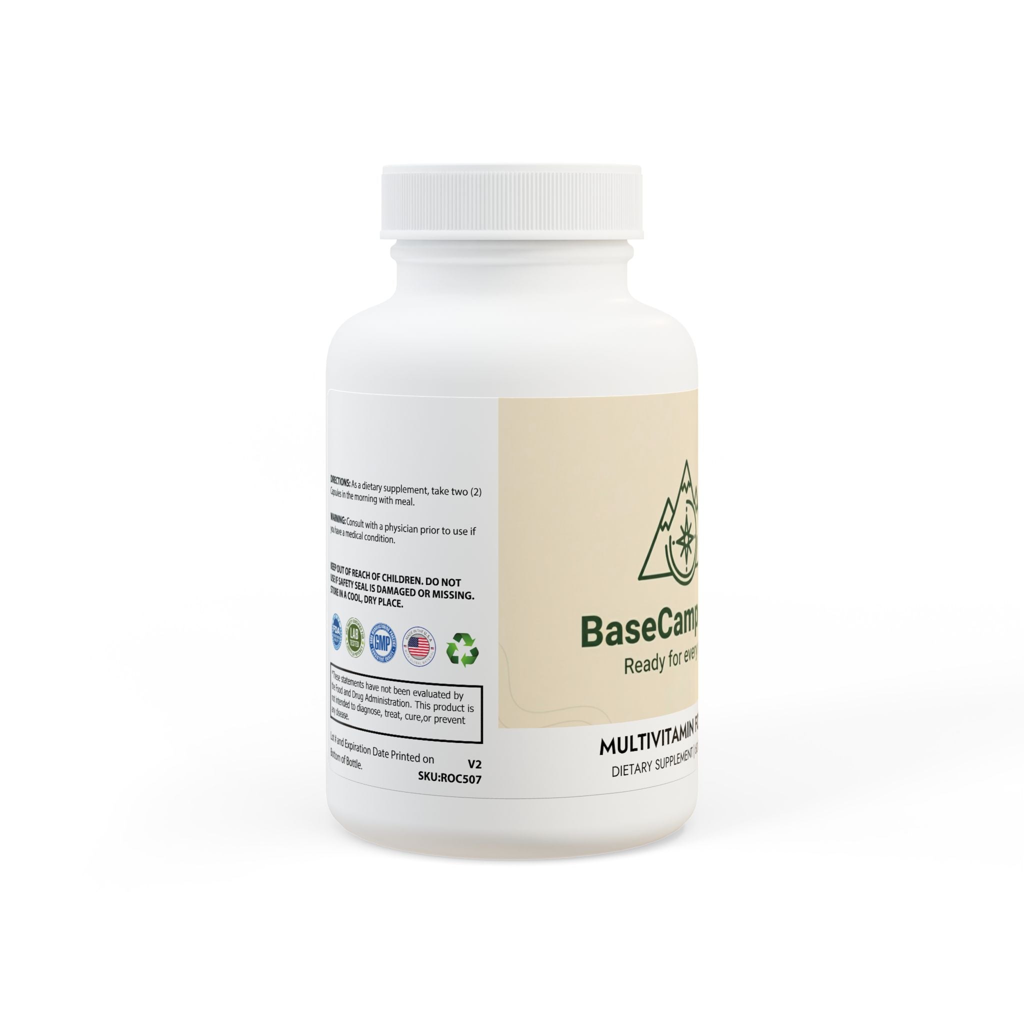 Base Camp Vital Multivitamin for Men Supplement (60 Capsules)