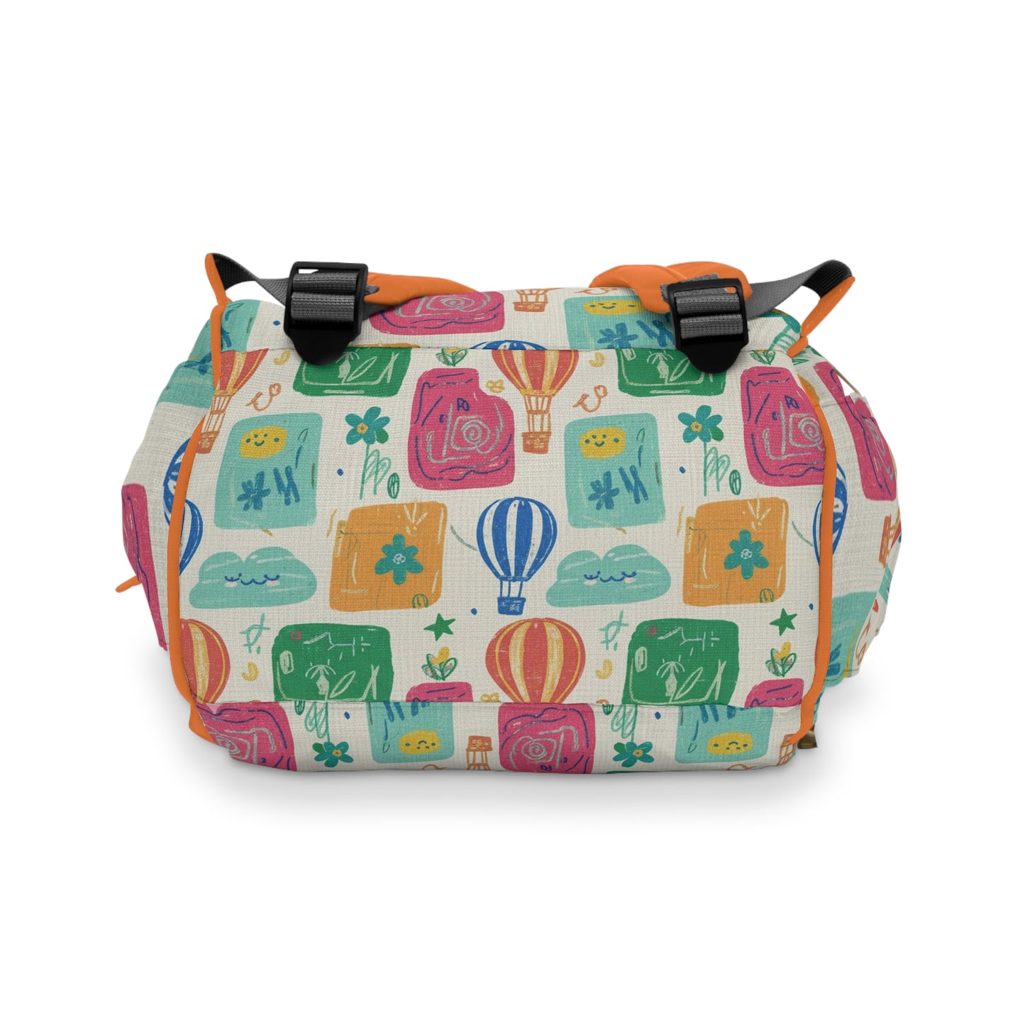 Boho - Hot Air Balloon Baby Diaper Backpack — Colorful Multifunctional Nappy Bag