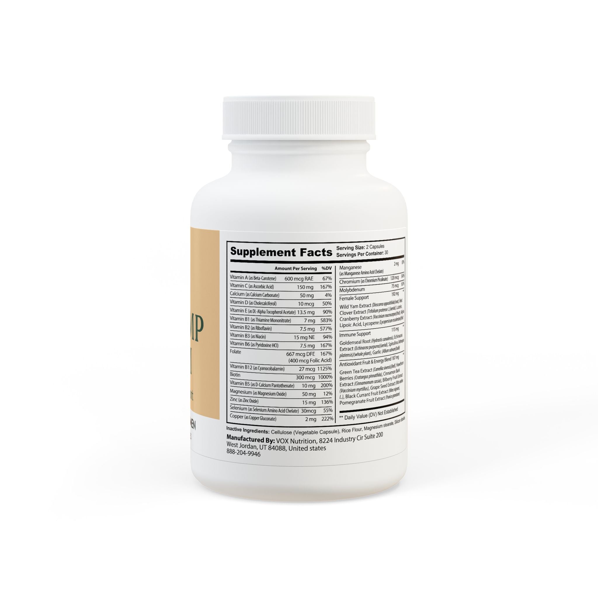 Base Camp Bloom Multivitamin for Women Supplement (60 Capsules)