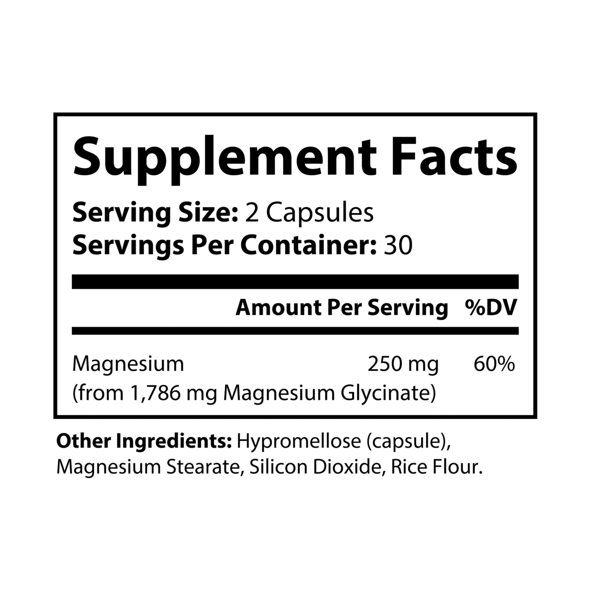 Base Camp Vital Magnesium Glycinate Supplement (60 Capsules)