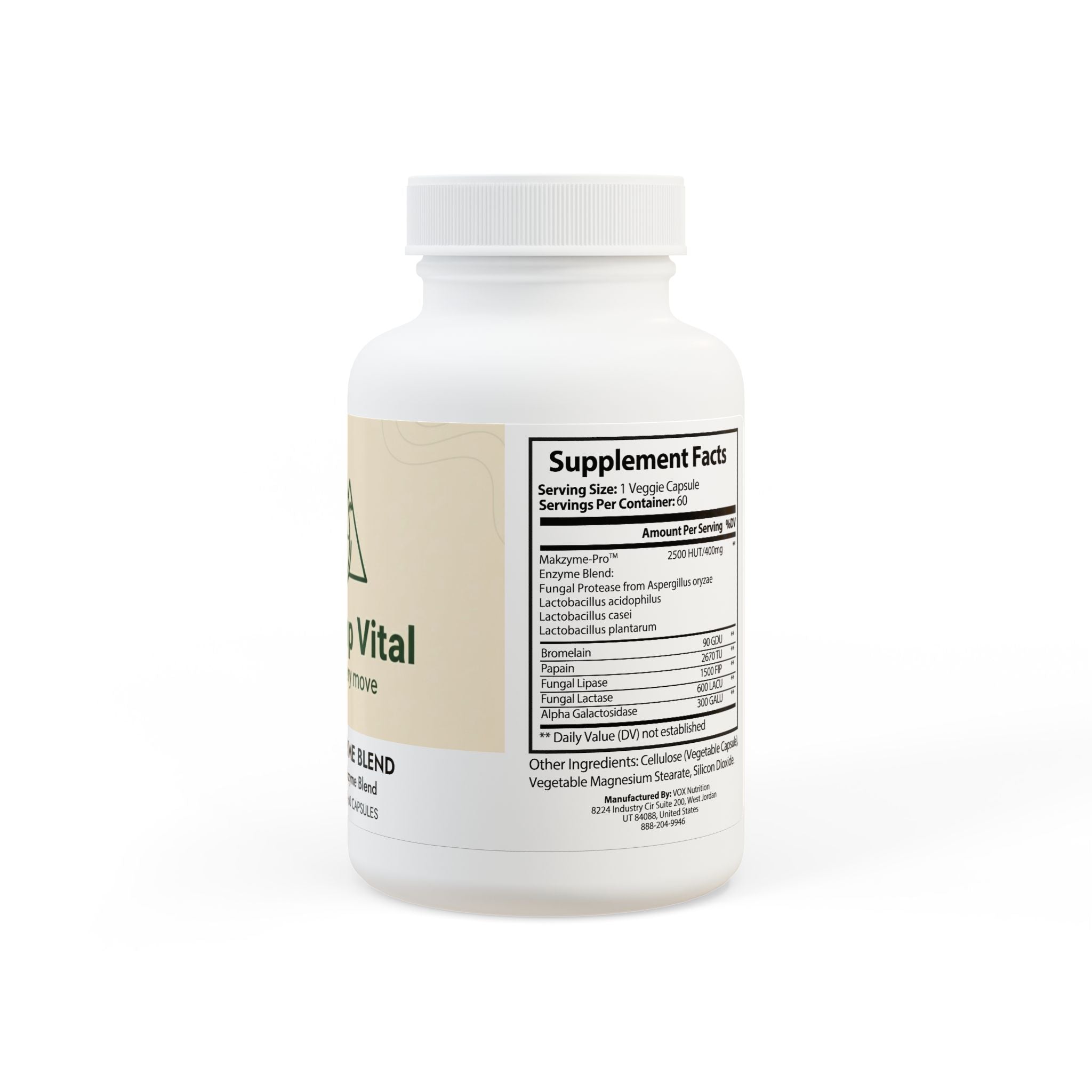 Base Camp Vital Digestive Enzyme Blend Supplement (60 Capsules)