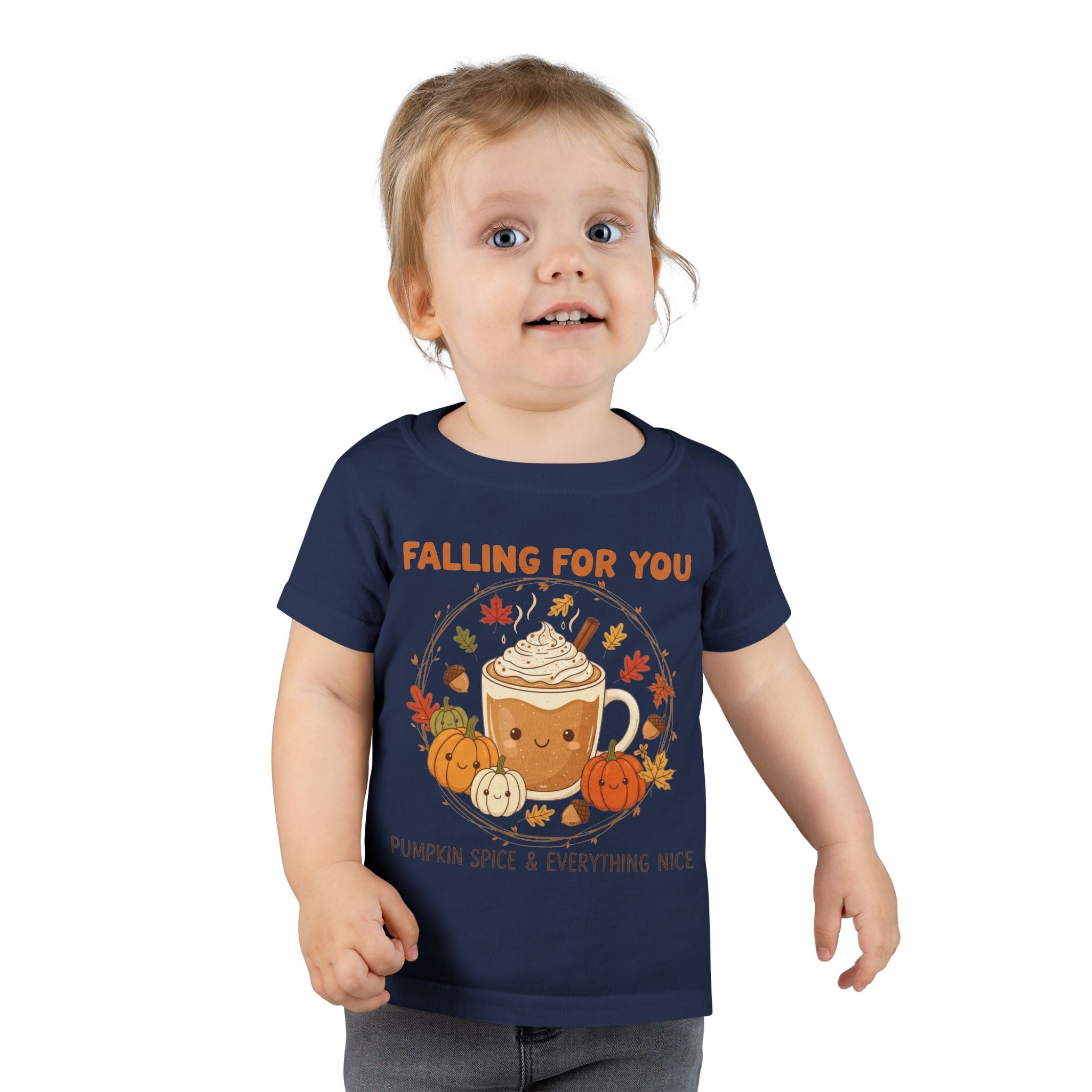 Fall-Themed Toddler T-Shirt, Cute Autumn Tee, Pumpkin Spice Fun, Thanksgiving Outfit, Seasonal Kids Apparel