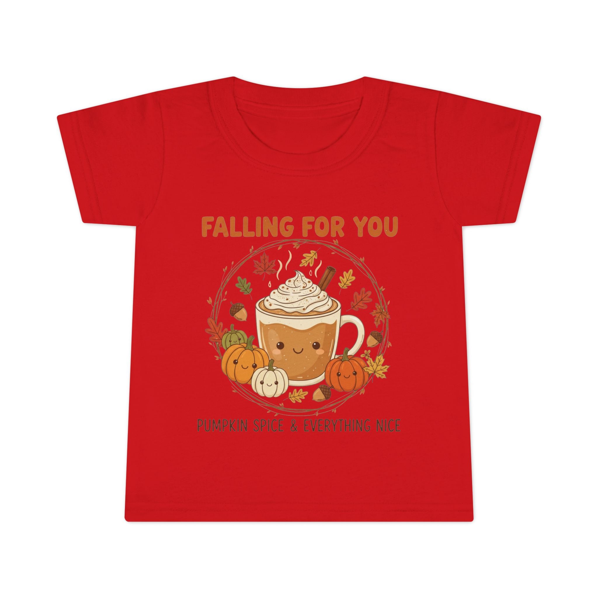 Fall-Themed Toddler T-Shirt, Cute Autumn Tee, Pumpkin Spice Fun, Thanksgiving Outfit, Seasonal Kids Apparel