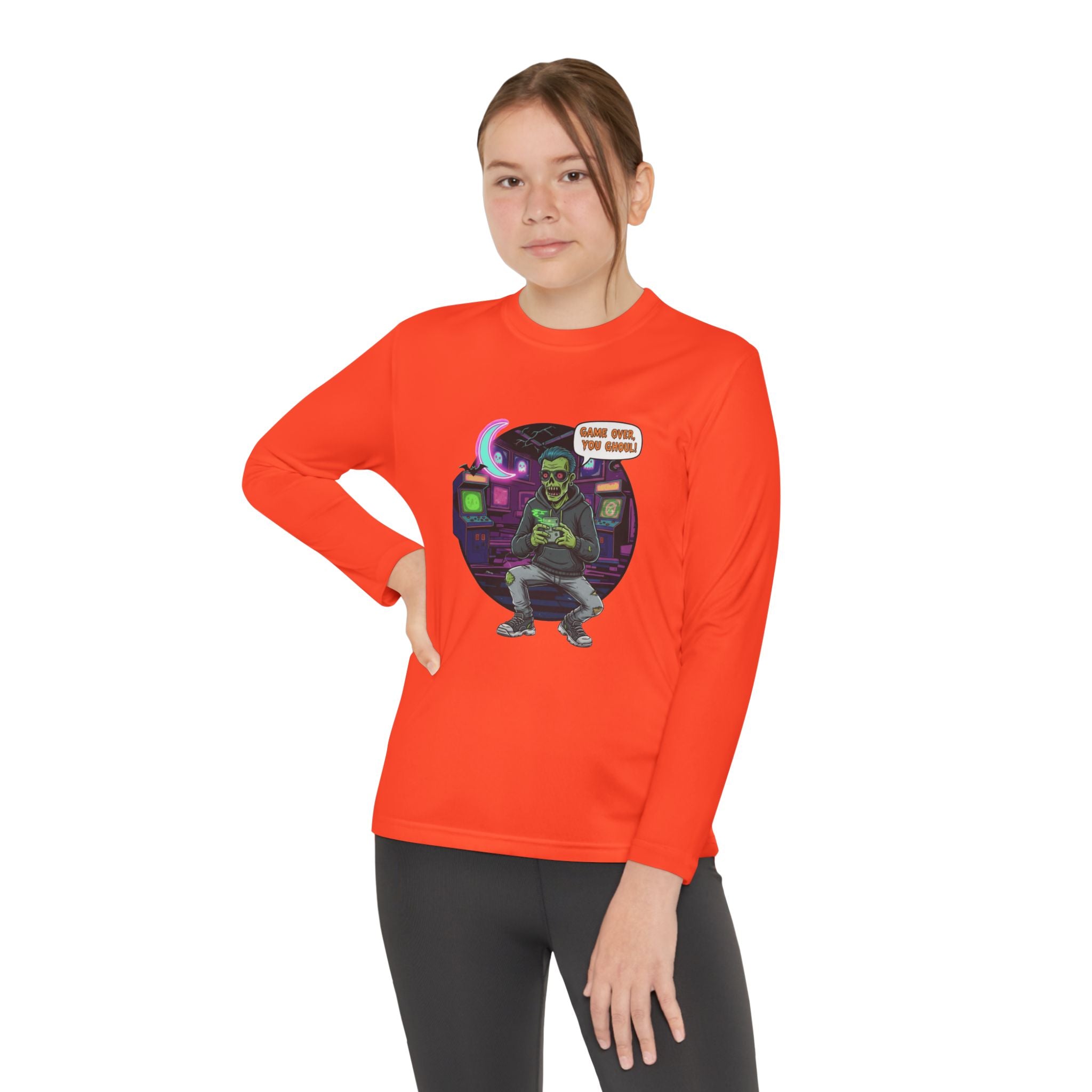 Youth Long Sleeve Tee, Gamer Shirt, Kids Graphic Tee, Halloween Costume Top, Fun Kids Apparel, Birthday Gift for Boys