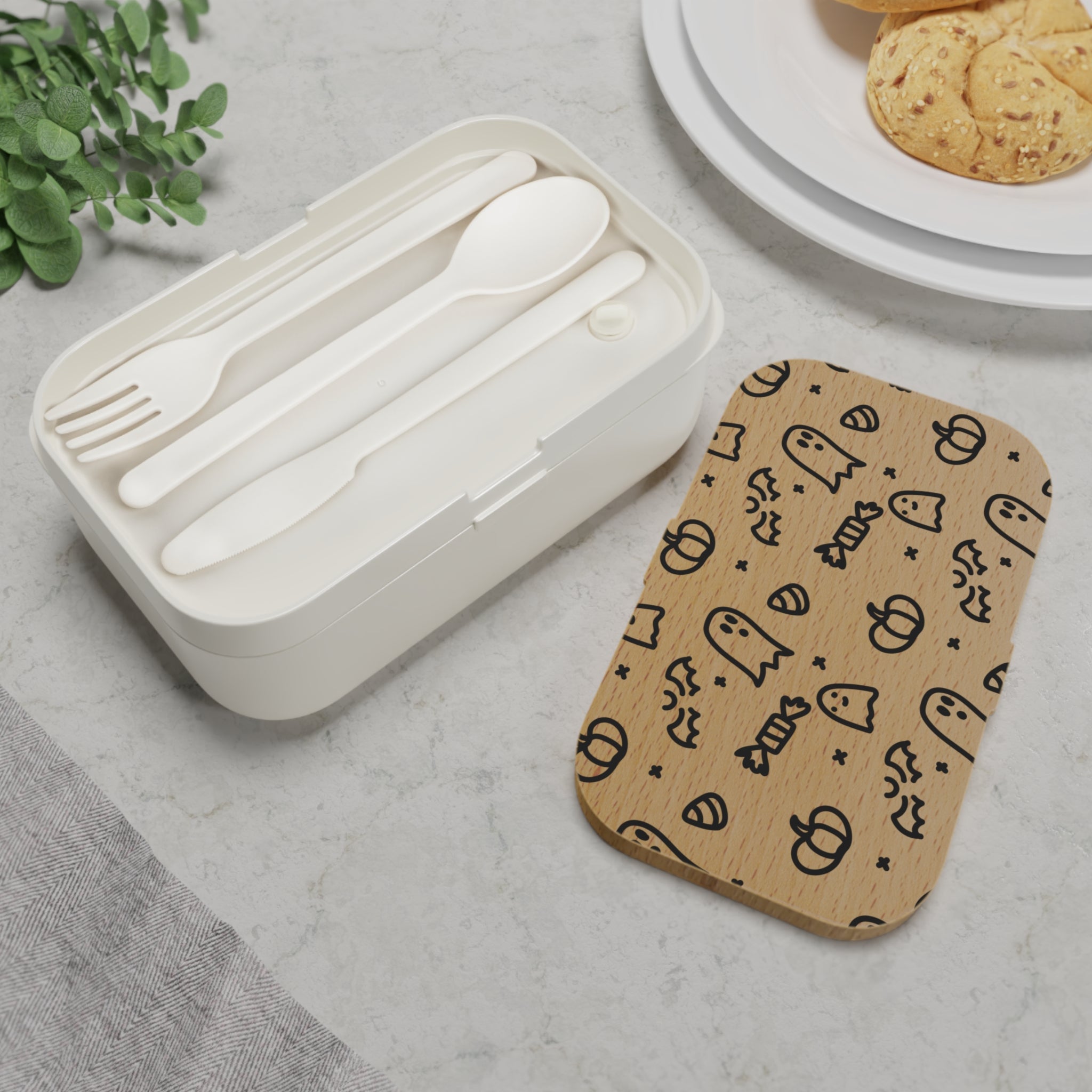 Halloween-Themed Bento Lunch Box for Kids