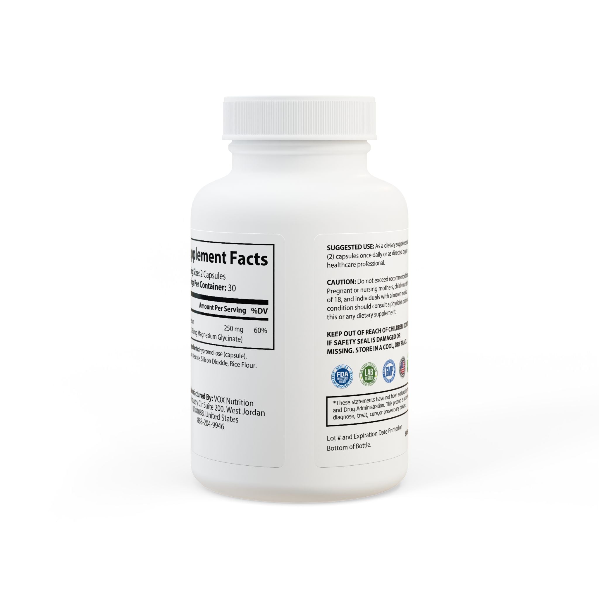 Base Camp Vital Magnesium Glycinate Supplement (60 Capsules)