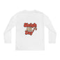 Youth Long Sleeve Tee — "Sleigh All Day" Christmas Candy Cane Holiday Shirt