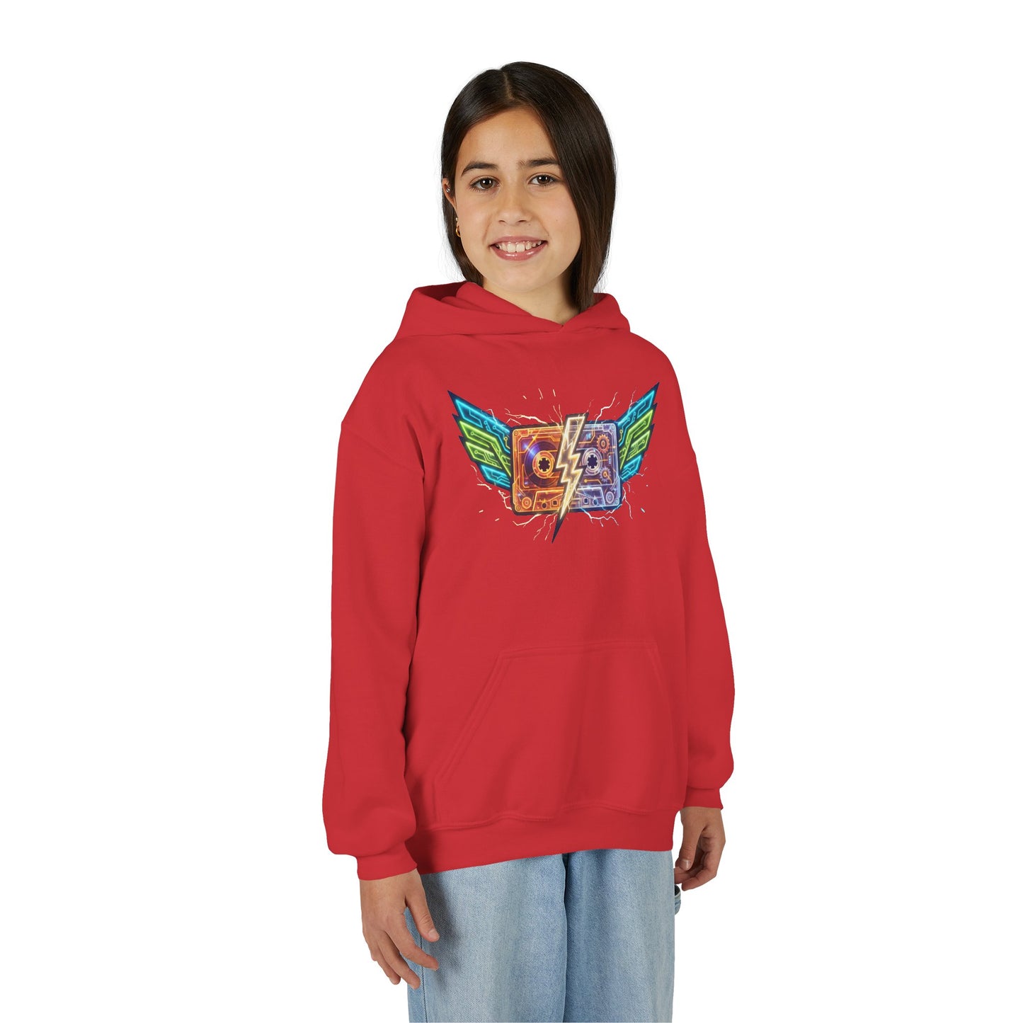 Youth Retro Cassette Wings Hoodie