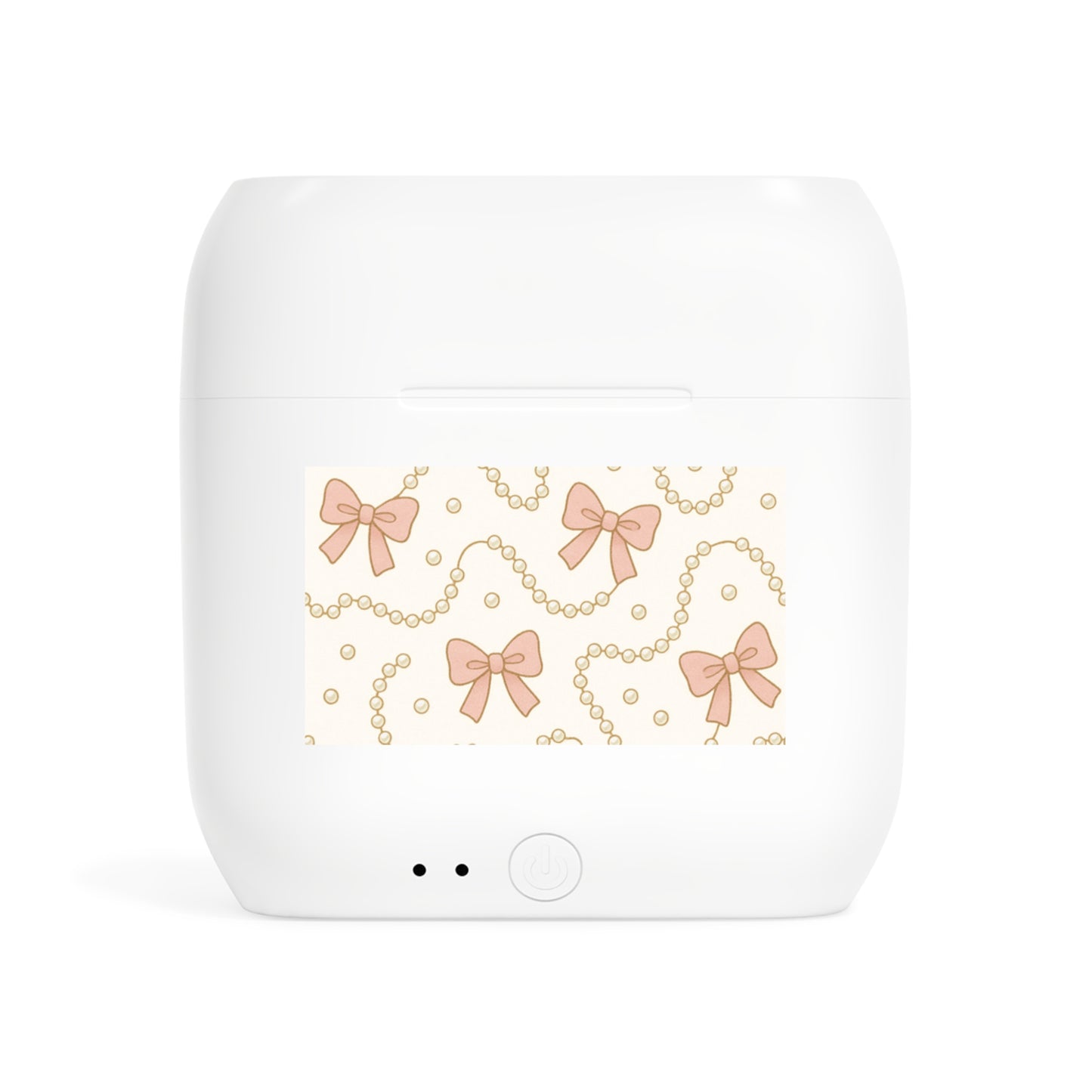 Earbuds Case — Pink Bows & Pearls Decorative Charging Case
