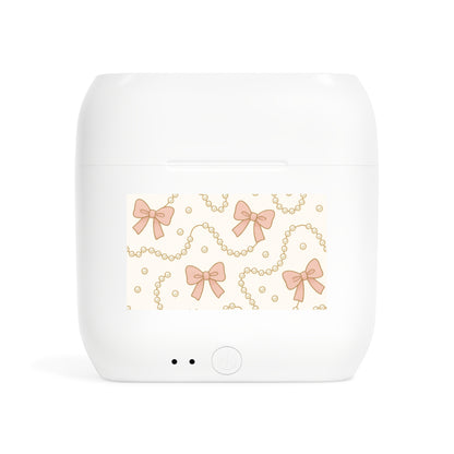 Earbuds Case — Pink Bows & Pearls Decorative Charging Case