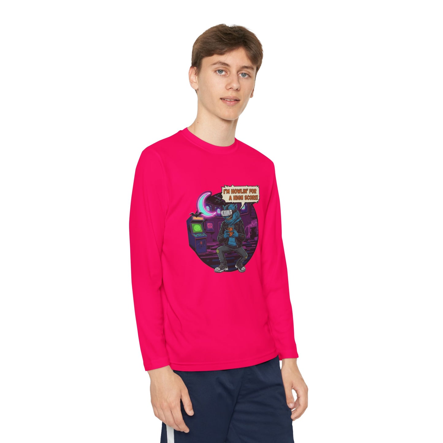 Youth Graphic Long Sleeve Tee - Cool Gamer Vibe, Perfect for Gaming Events, Birthdays, Holidays, Casual Wear, Gift Idea
