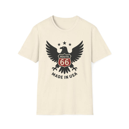 American Route 66 Eagle T-Shirt — Made in USA Vintage Roadtrip Tee