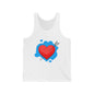 Minimal Heart and arrow " cupid heart arrow style " Tank Top — Simple Purple Heart Graphic