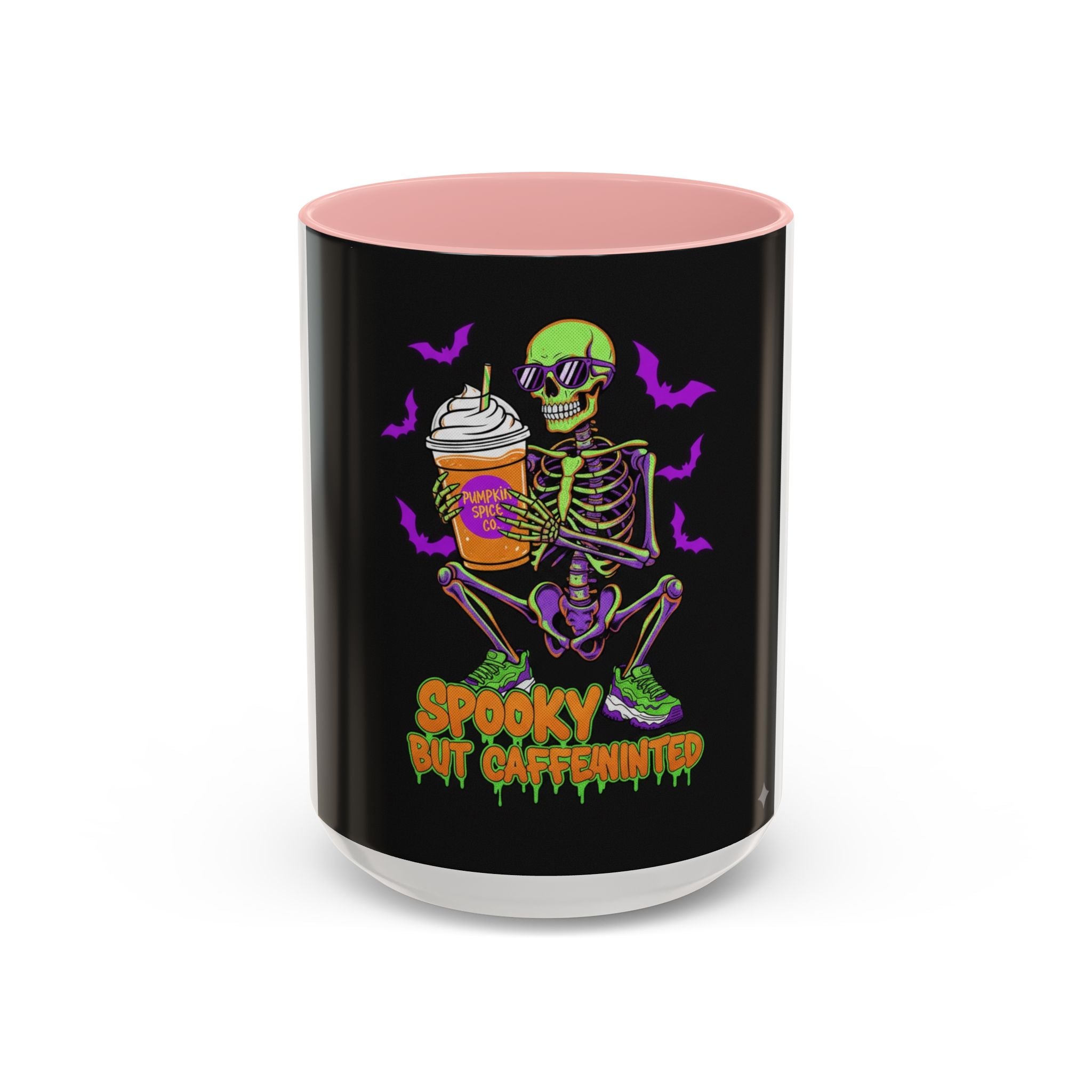 Spooky Skeleton Coffee Mug, Halloween Gift, Caffeinated Mug, Gothic Cup, Unique Drinkware, Perfect for Fall Celebrations