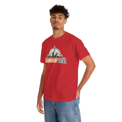 Base Camp Vital Mountain Compass Crewneck T-Shirt | Outdoor Hiking Graphic Tee | Midweight Cotton Trail Shirt (free shipping)