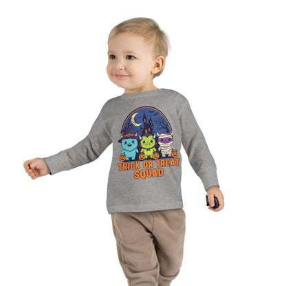 Toddler Halloween Long Sleeve Tee - Trick or Treat Squad, Cute Kids Shirt, Halloween Costume Tee, Toddler Fall Apparel, Kids Halloween [...]