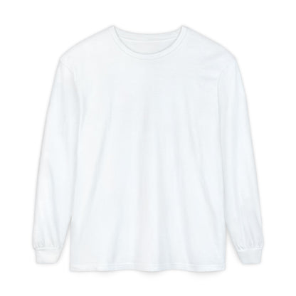 Women’s  white Garment-Dyed Long Sleeve T-Shirt for Everyday Comfort