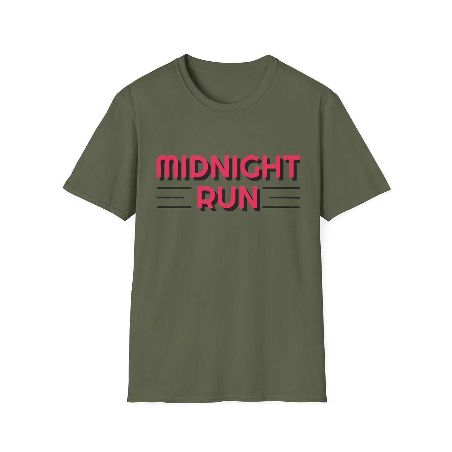 Midnight Run T-Shirt — Retro Pink Track Graphic Tee