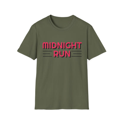 Midnight Run T-Shirt — Retro Pink Track Graphic Tee