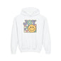 Girls Youth Hoodie – Retro 'JOY' Smiley Graphic Kids Sweatshirt
