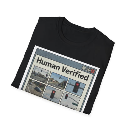Human Verified T-Shirt – CAPTCHA Traffic Light Graphic Shirt