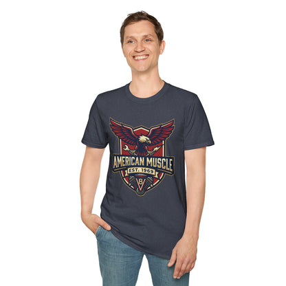 American Muscle Eagle T-Shirt — Vintage V8 Car Lover Tee