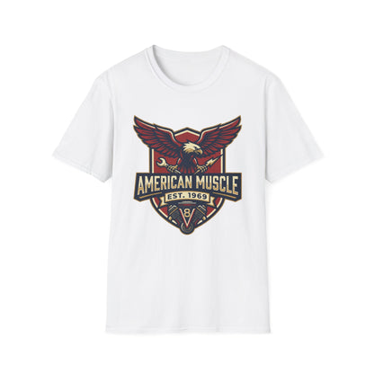 American Muscle Eagle T-Shirt — Vintage V8 Car Lover Tee