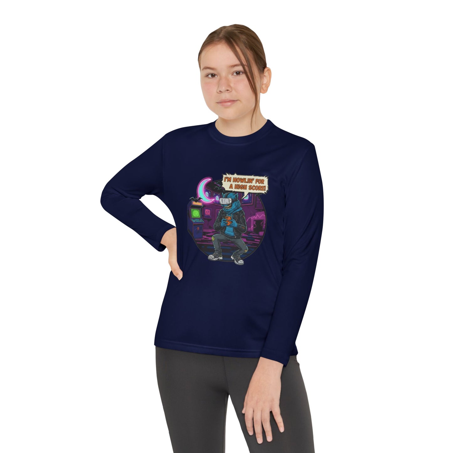 Youth Graphic Long Sleeve Tee - Cool Gamer Vibe, Perfect for Gaming Events, Birthdays, Holidays, Casual Wear, Gift Idea