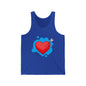 Minimal Heart and arrow " cupid heart arrow style " Tank Top — Simple Purple Heart Graphic