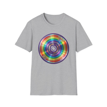 Retro Rainbow CD- Vinyl Record T-Shirt