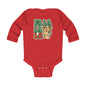 Infant Bodysuit - 'Fa La La' Cute Reindeer Christmas Baby Long Sleeve Onesie