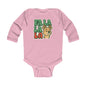Infant Bodysuit - 'Fa La La' Cute Reindeer Christmas Baby Long Sleeve Onesie
