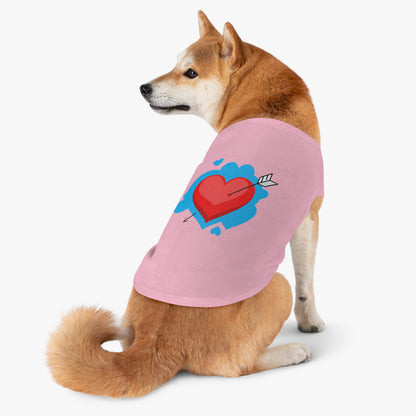 Pet Tank - Arrow Through Heart Cute Valentine Dog Shirt