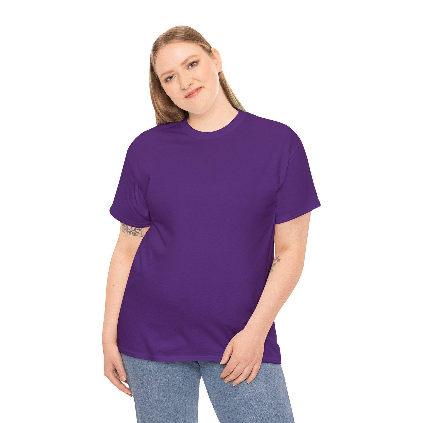 Women’s Vibrant Purple Heavy Cotton Tee - Comfortable Casual Wear