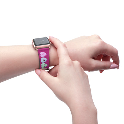 Colorful Valentine’s Day candy Hearts Watch Band - Cute, Adjustable Strap for All Occasions