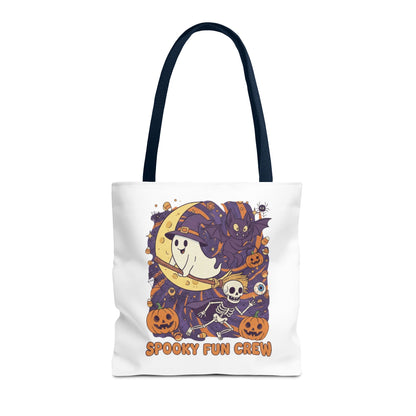 Spooky Fun Crew Halloween Tote Bag, Trick or Treat Bag, Haunted House Accessory, Fall Gift, Party Favor