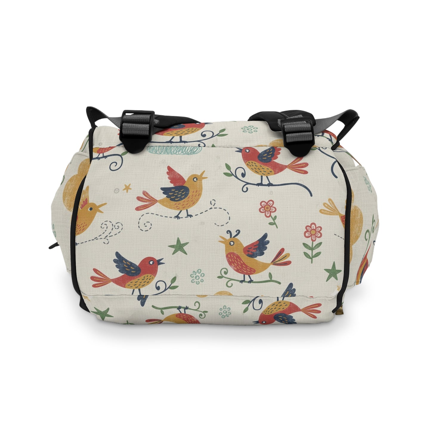 Boho - Birds & Blooms Multifunctional Diaper Backpack — Cute Floral Baby Travel Bag