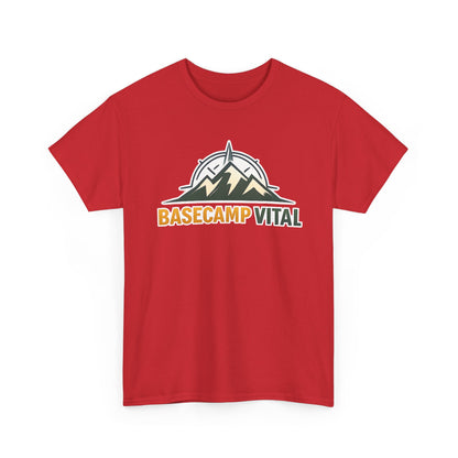 Base Camp Vital Mountain Compass Crewneck T-Shirt | Outdoor Hiking Graphic Tee | Midweight Cotton Trail Shirt (free shipping)