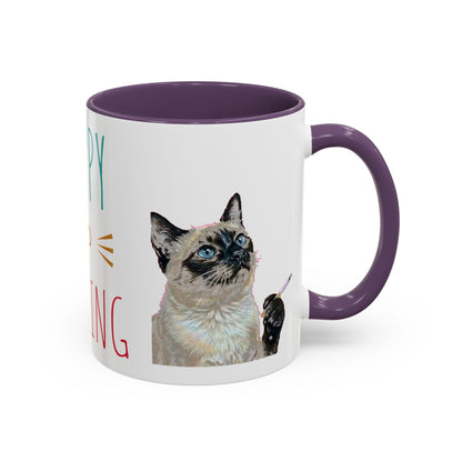 Happy and Dazzling Smoking Cat Accent Coffee Mug — 11/15oz (free shipping)