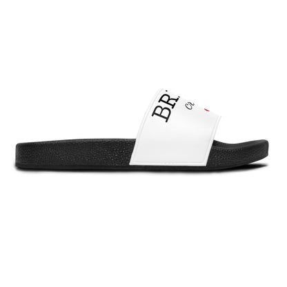 Bride crew, red heart, bridesmaids styleWomen's Slide Sandals