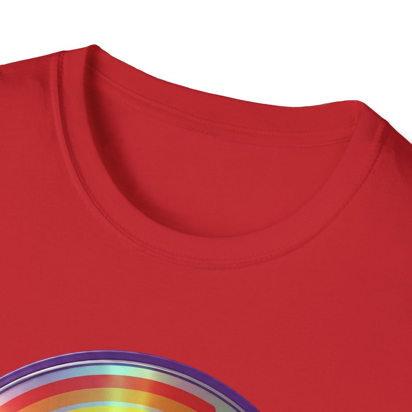 Retro Rainbow CD- Vinyl Record T-Shirt