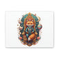 Regal Fox Throne Canvas Print — Whimsical Animal Wall Art (free shipping)