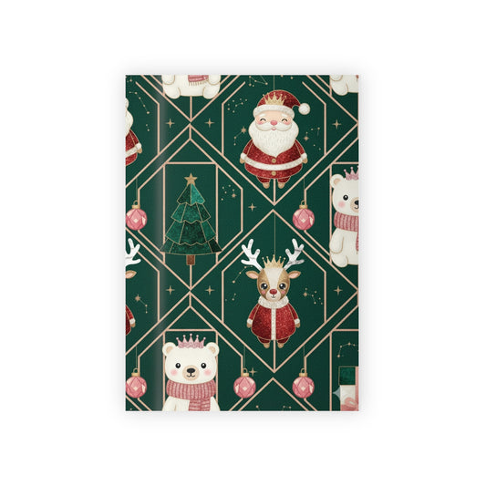 Elegant Santa and friends Gift Wrapping Paper Rolls, 1pc
