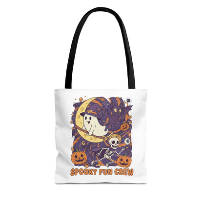 Spooky Fun Crew Halloween Tote Bag, Trick or Treat Bag, Haunted House Accessory, Fall Gift, Party Favor