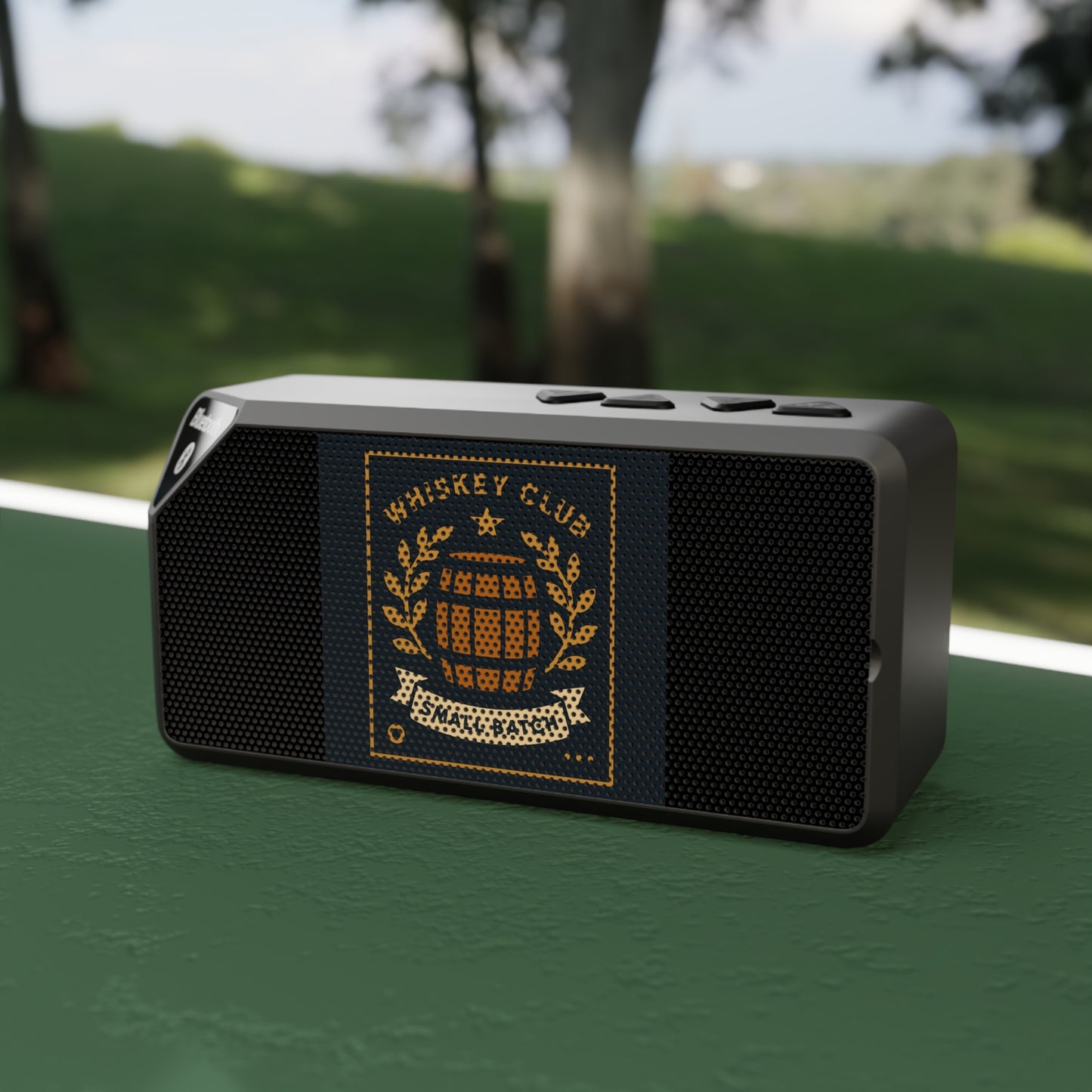 Whiskey themed Bluetooth Speaker — Whiskey Club Barrel Graphic Portable Speaker