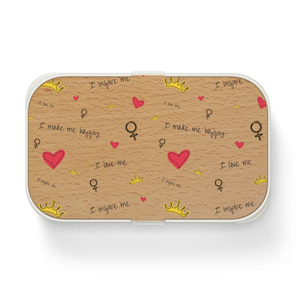 Charming Bento Lunch Box - "I Make Me Happy" Design