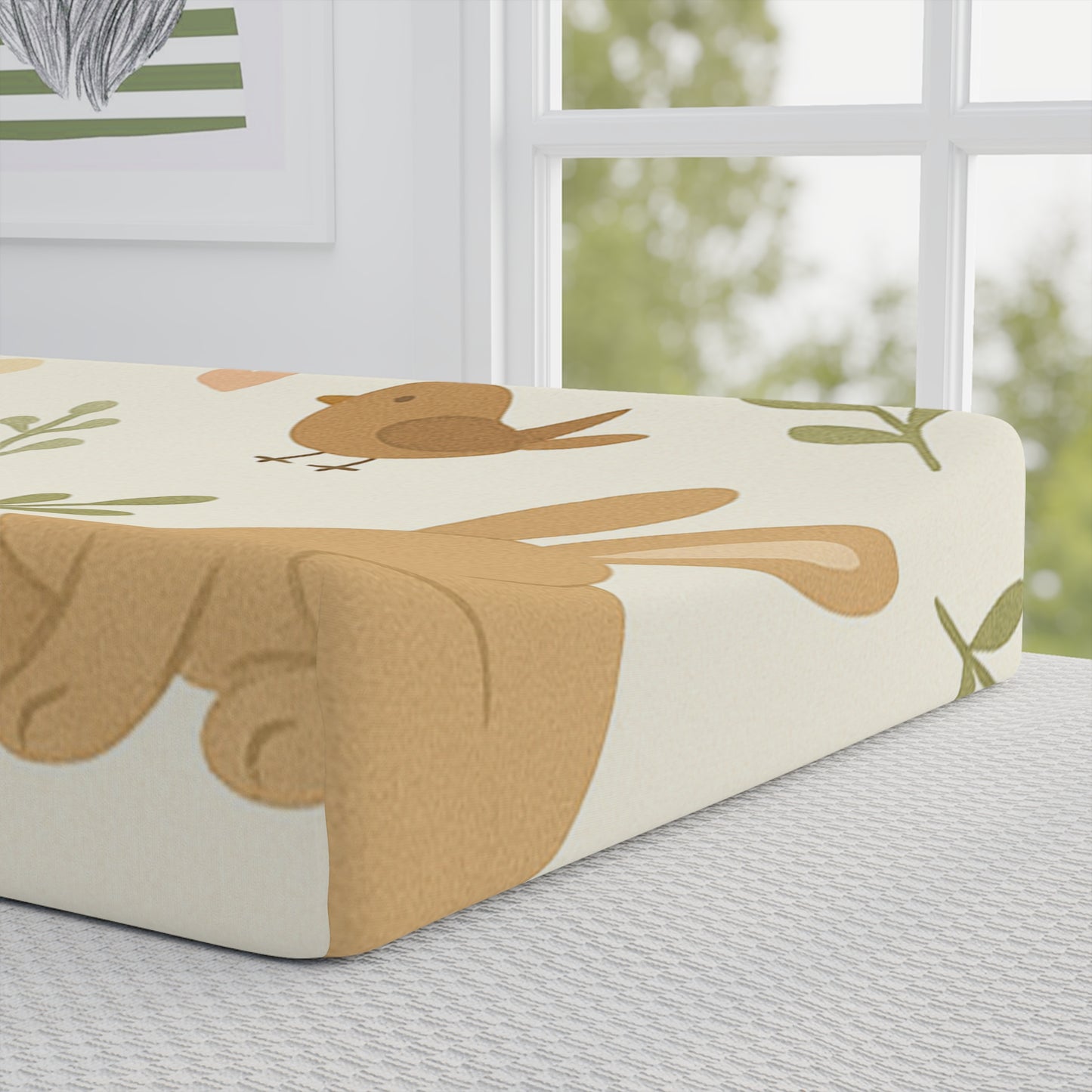 Floral Woodland Baby Changing Pad Cover - Soft and Stylish Nursery Accessory