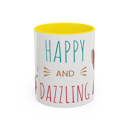 Happy and Dazzling smoking Cat Coffee Mug — Sphynx Cat Accent Mug (11/15oz) (free shipping)